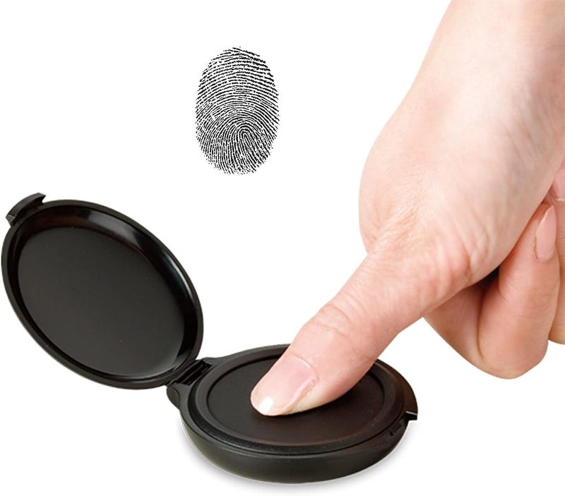Veltec Fingerprint Ink Pad, Thumbprint Ink Pad for Notary, Identification and Security ID, Law Enforcement Fingerprint Kit (2 Pack) - Image 2